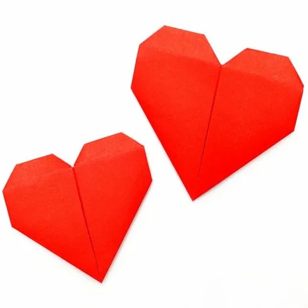 Как просто сделать сердечко оригами